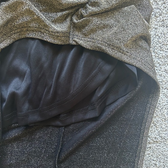 Lulu’s Precious Prize Gold Metallic One-Shoulder Long Sleeve Maxi Dress - Picture 6 of 8